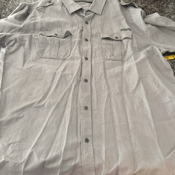 Sean John Gray Men's shirt sleeve button down 3XL - Picture 9 of 12